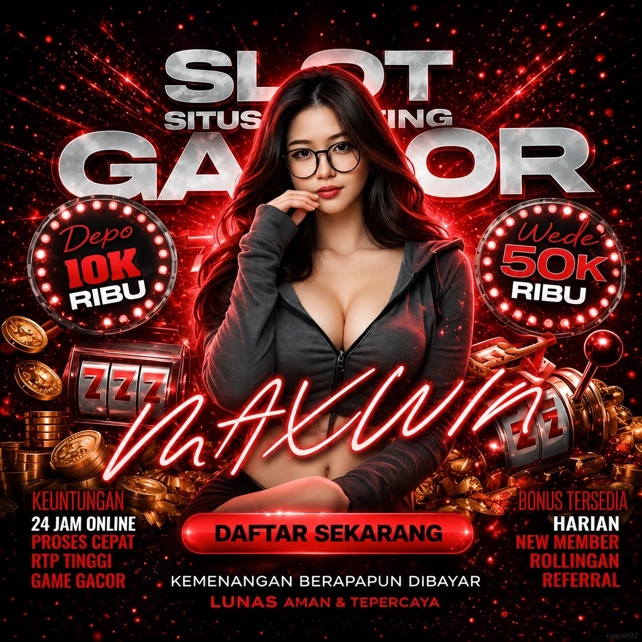 Tampilan antarmuka naga882 di Android